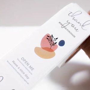 100 Box Edge Sealing Thank You Stickers